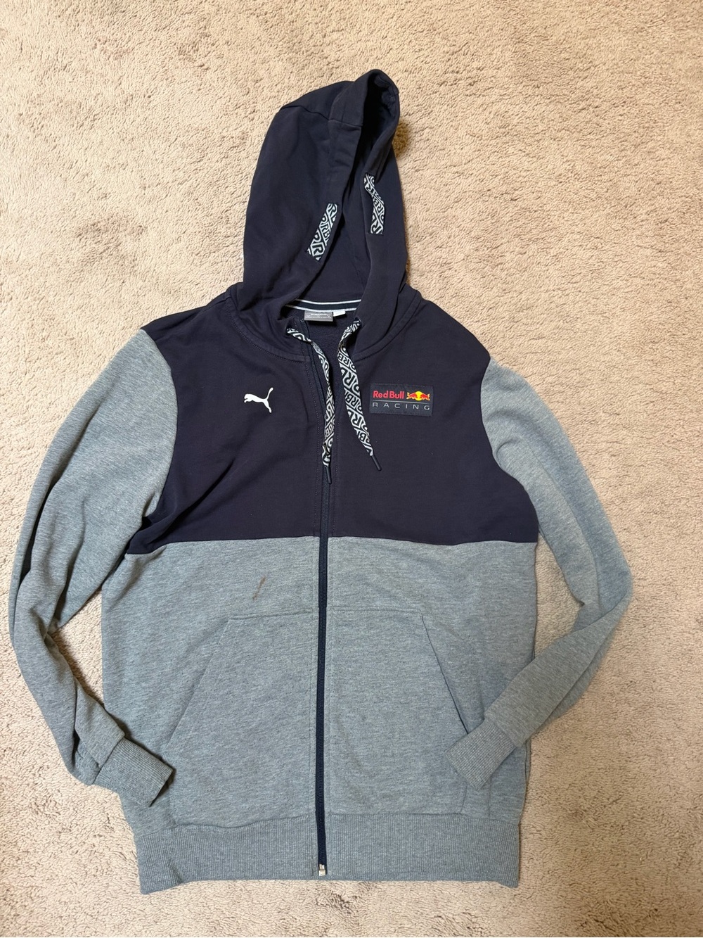 Puma Red Bull Racing Navy & Gray Zip Hoodie